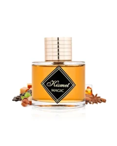 Parfumfles Kismet Magic met amberkleurige vloeistof en kruidige accenten van karamel, steranijs en kaneel luxe oosterse geur van Maison Oude